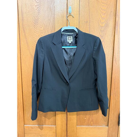 Ann Klein Black Suit Jacket | Women's 12 Petite - Picture 1 of 4